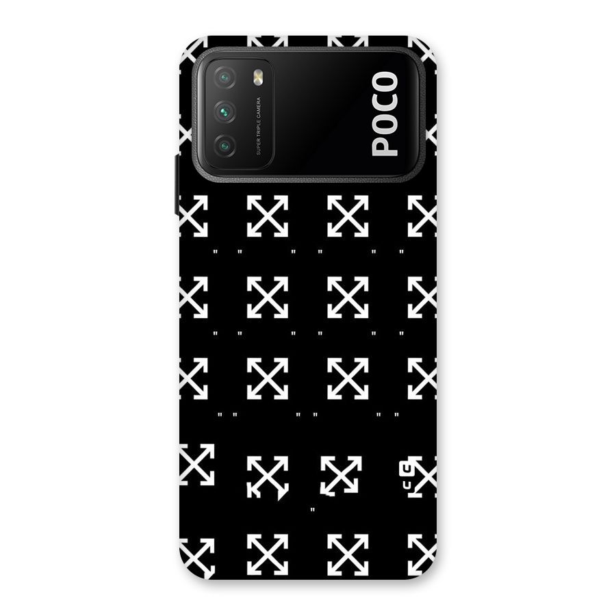 Cross Arrow Black Back Case for Poco M3