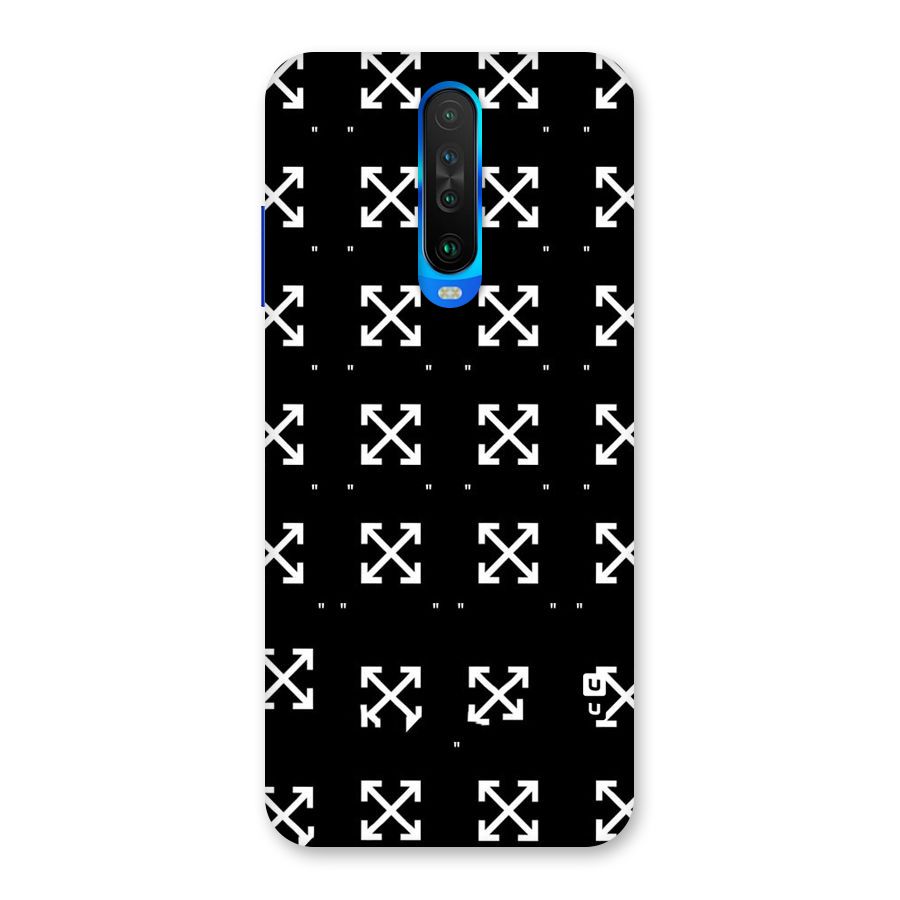 Cross Arrow Black Back Case for Poco X2