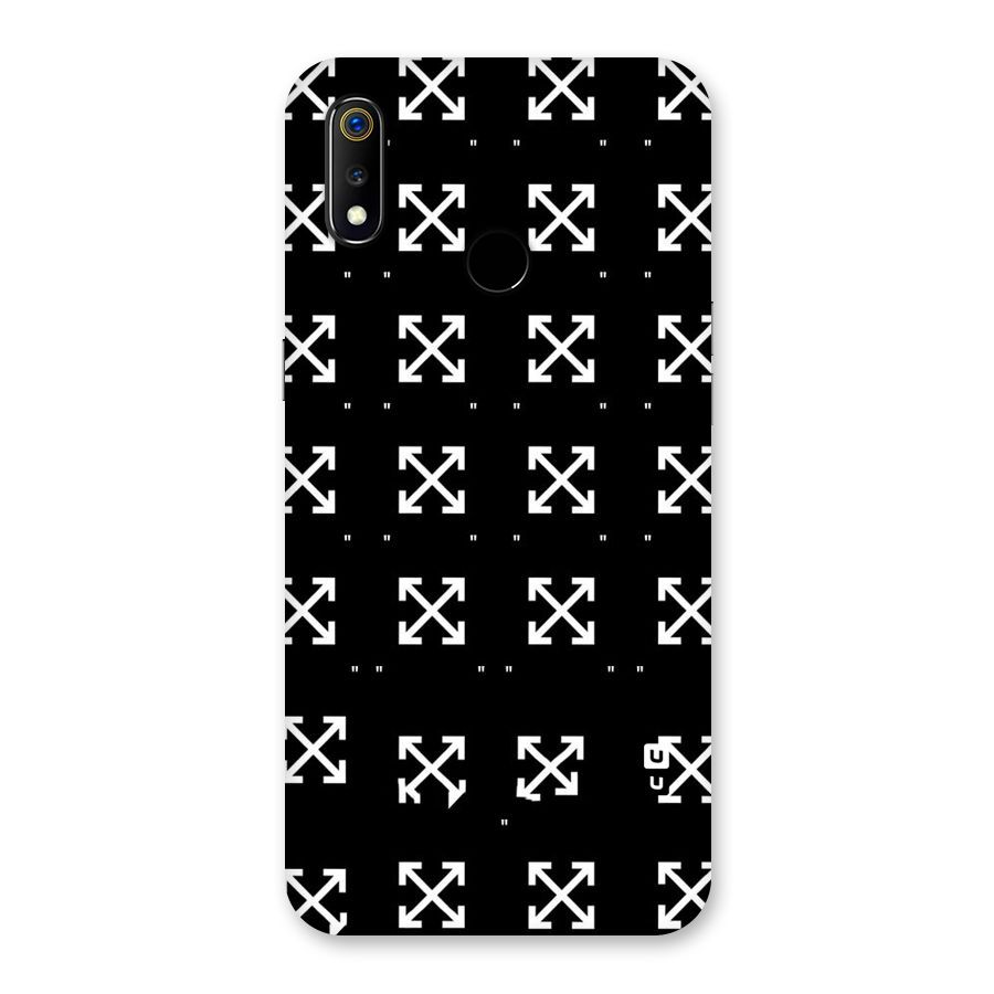 Cross Arrow Black Back Case for Realme 3