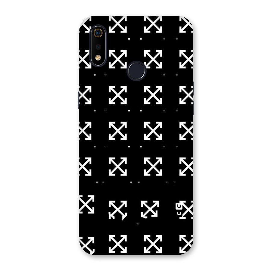 Cross Arrow Black Back Case for Realme 3i