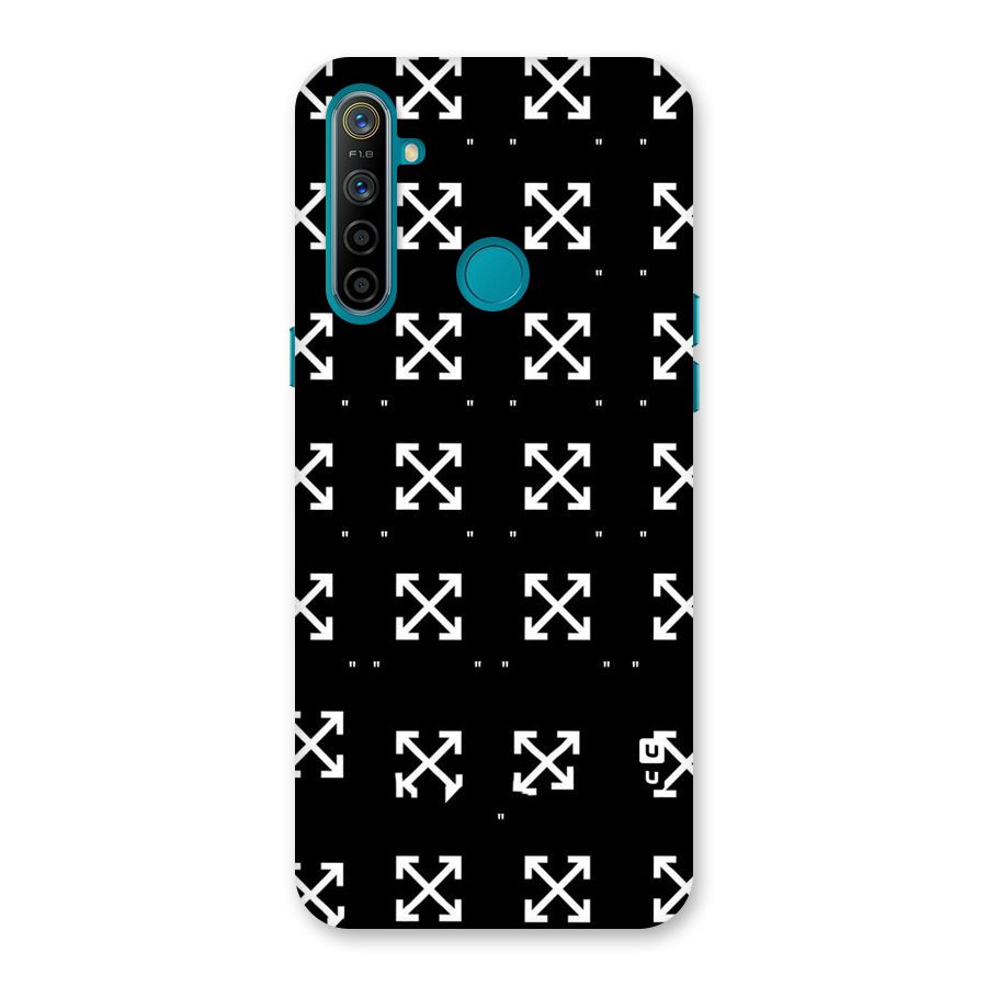 Cross Arrow Black Back Case for Realme 5i