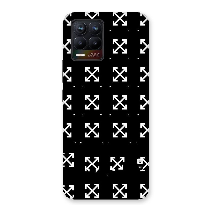 Cross Arrow Black Back Case for Realme 8