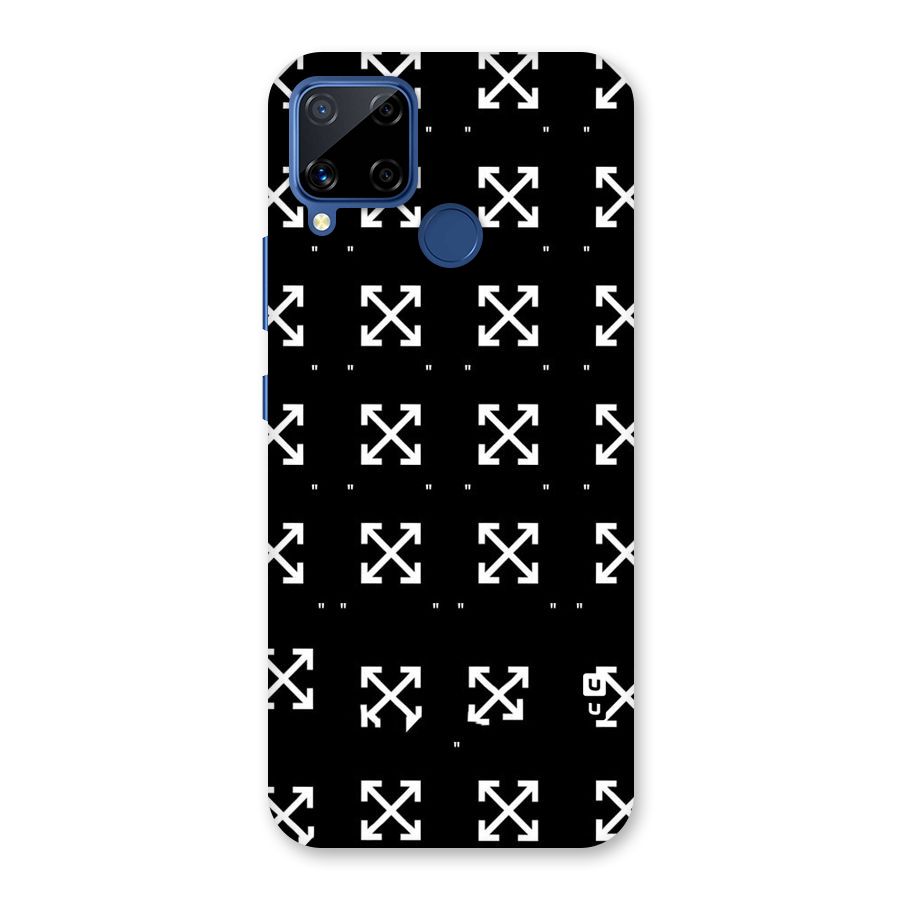 Cross Arrow Black Back Case for Realme C15