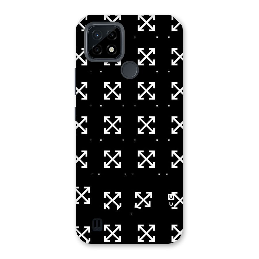 Cross Arrow Black Back Case for Realme C21