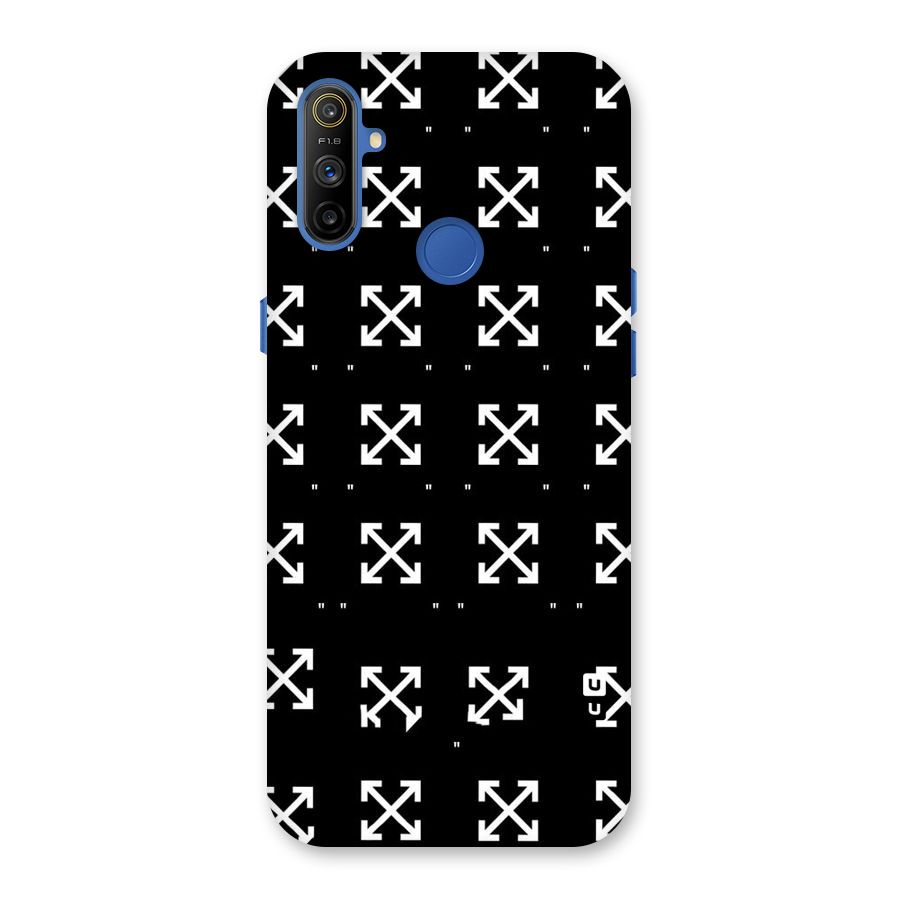Cross Arrow Black Back Case for Realme Narzo 10A