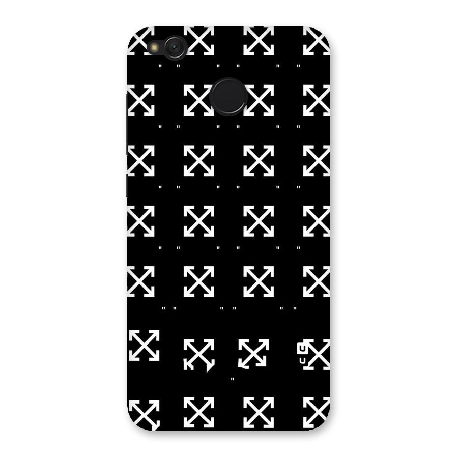 Cross Arrow Black Back Case for Redmi 4