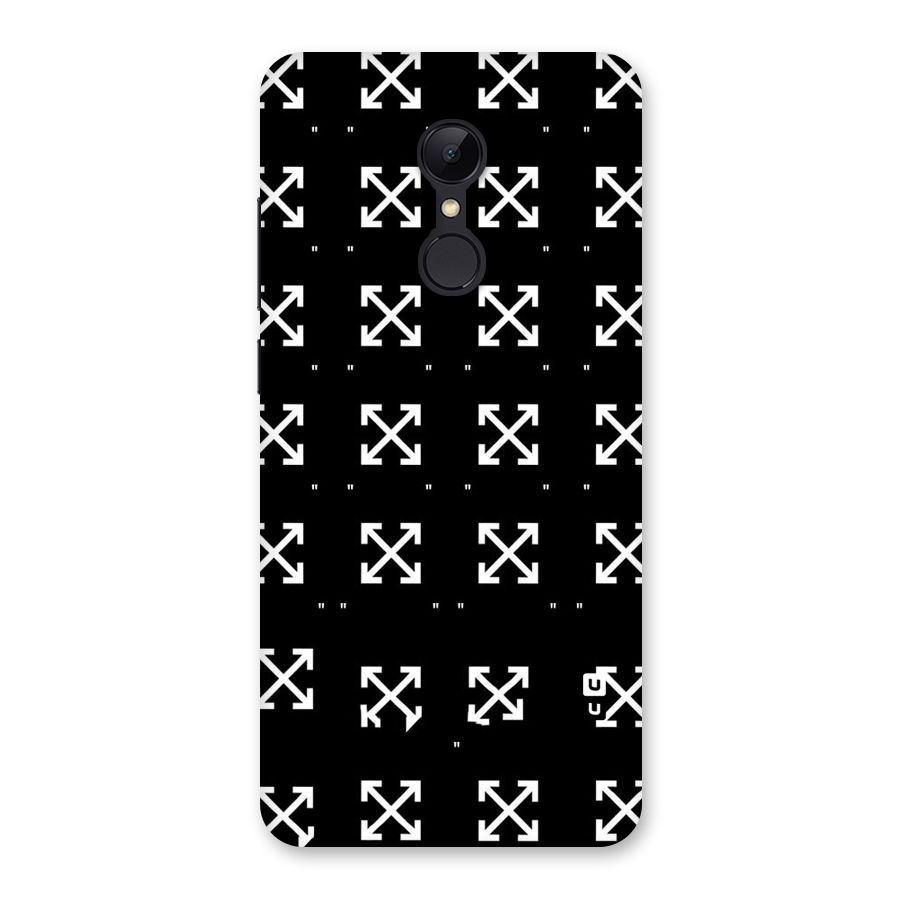 Cross Arrow Black Back Case for Redmi 5