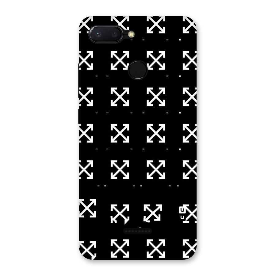 Cross Arrow Black Back Case for Redmi 6