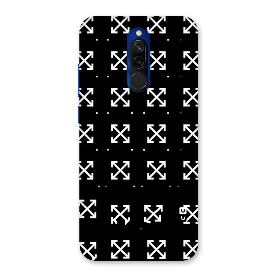Cross Arrow Black Back Case for Redmi 8