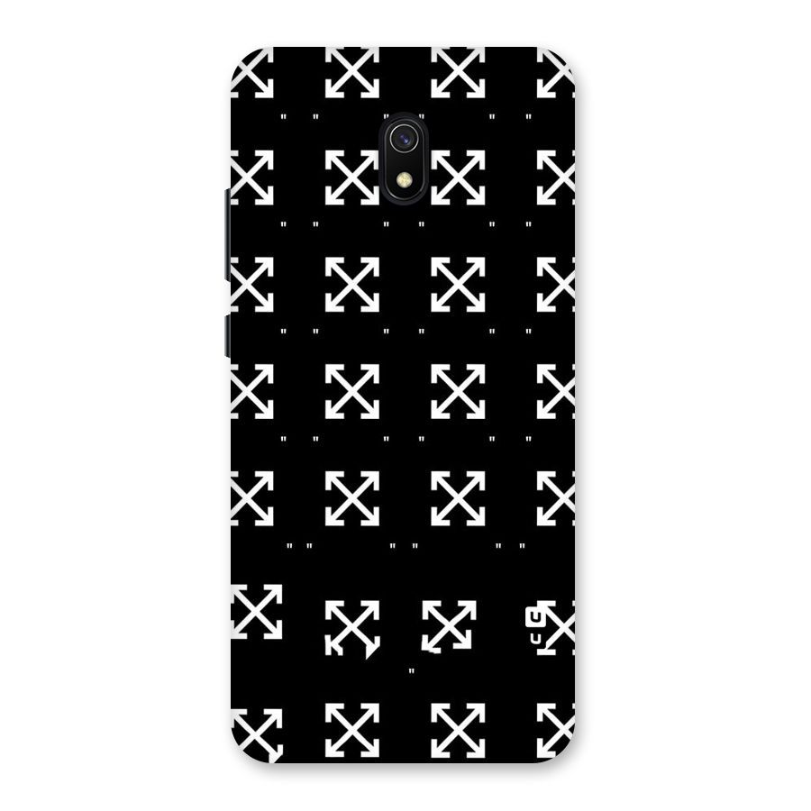 Cross Arrow Black Back Case for Redmi 8A