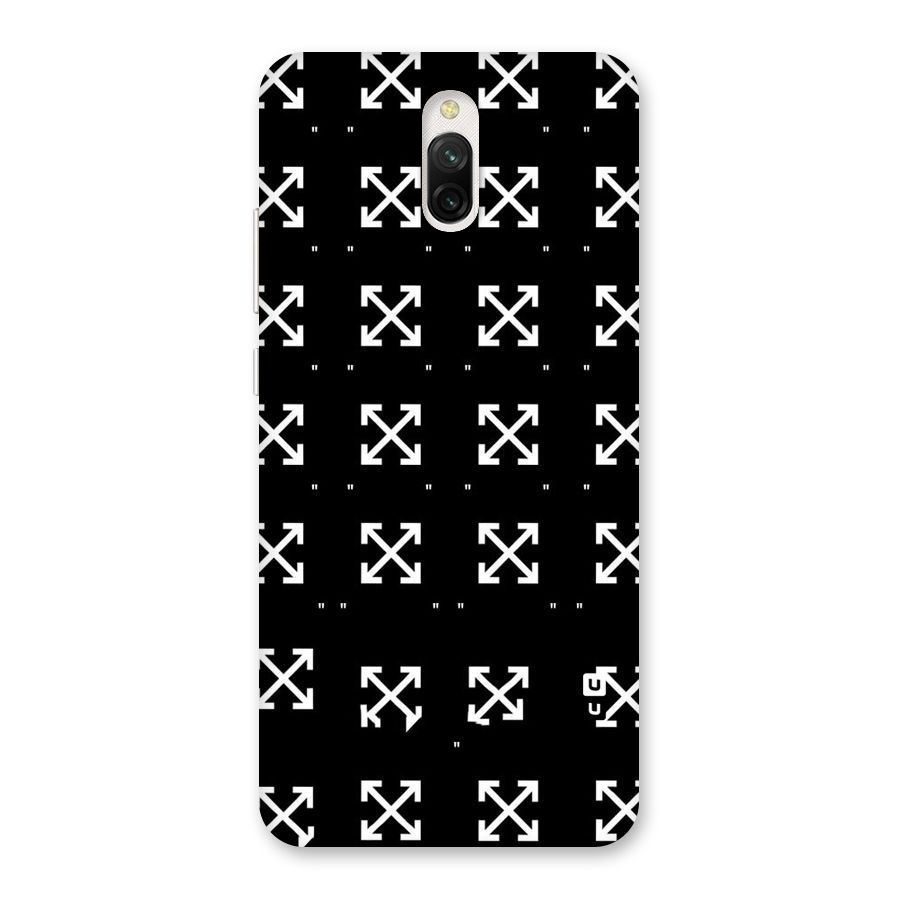 Cross Arrow Black Back Case for Redmi 8A Dual