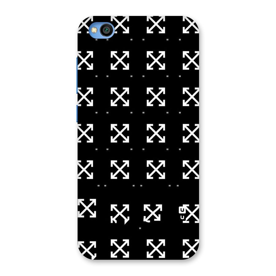 Cross Arrow Black Back Case for Redmi Go