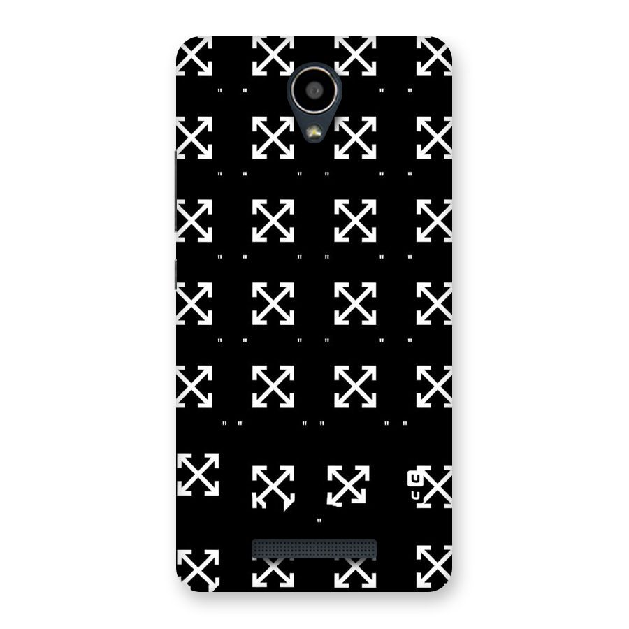 Cross Arrow Black Back Case for Redmi Note 2