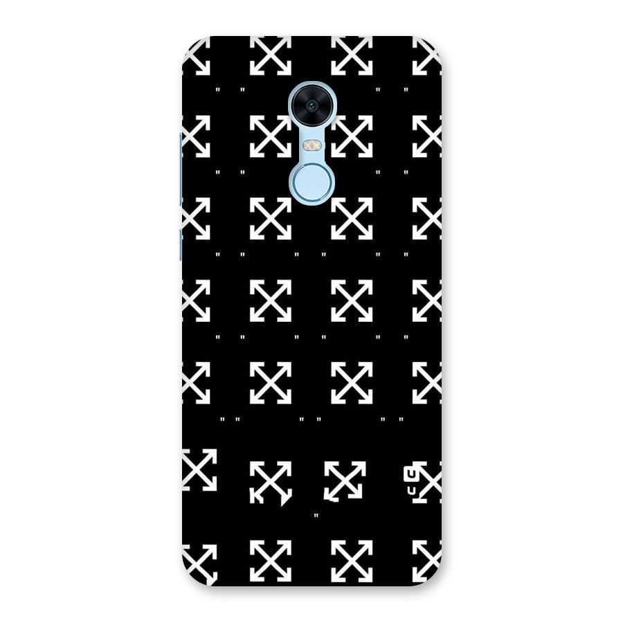 Cross Arrow Black Back Case for Redmi Note 5