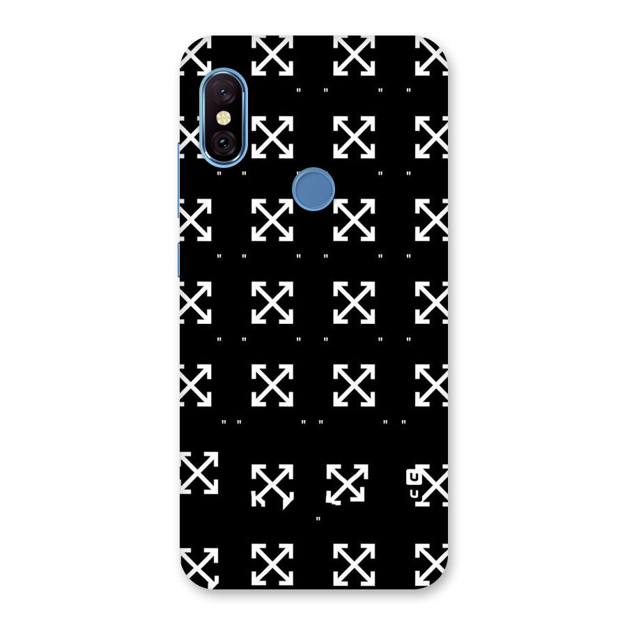 Cross Arrow Black Back Case for Redmi Note 6 Pro