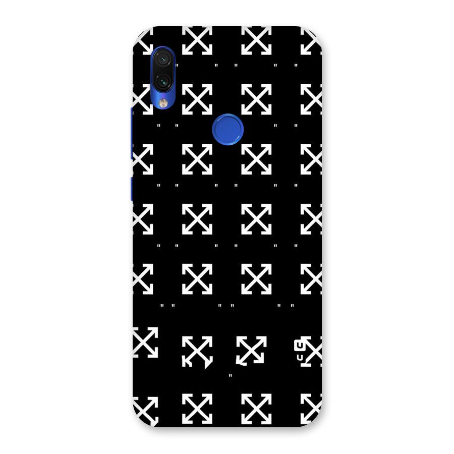 Cross Arrow Black Back Case for Redmi Note 7S