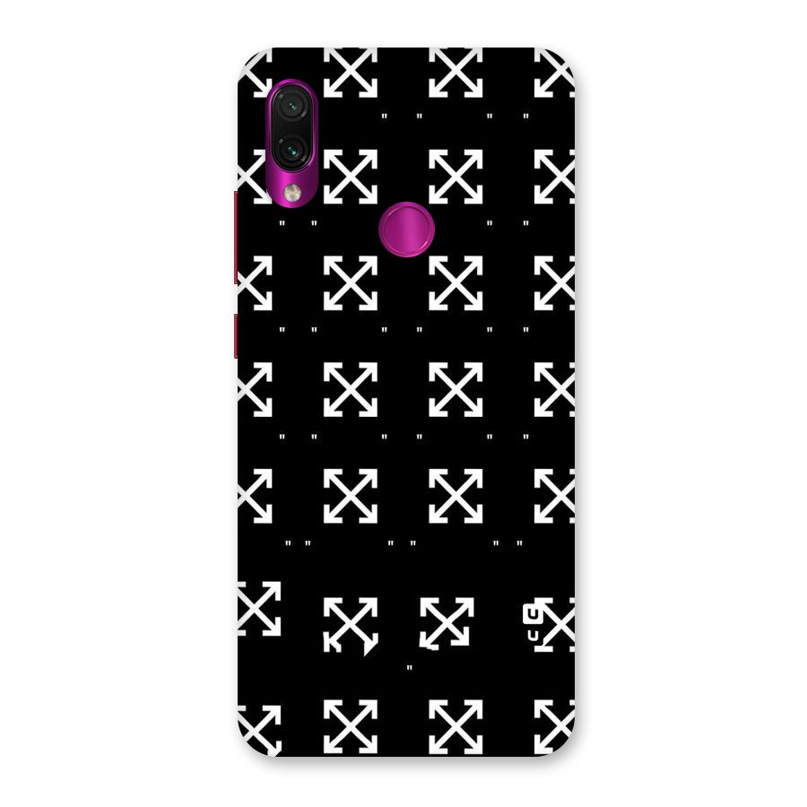 Cross Arrow Black Back Case for Redmi Note 7 Pro