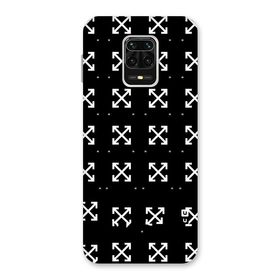 Cross Arrow Black Back Case for Redmi Note 9 Pro