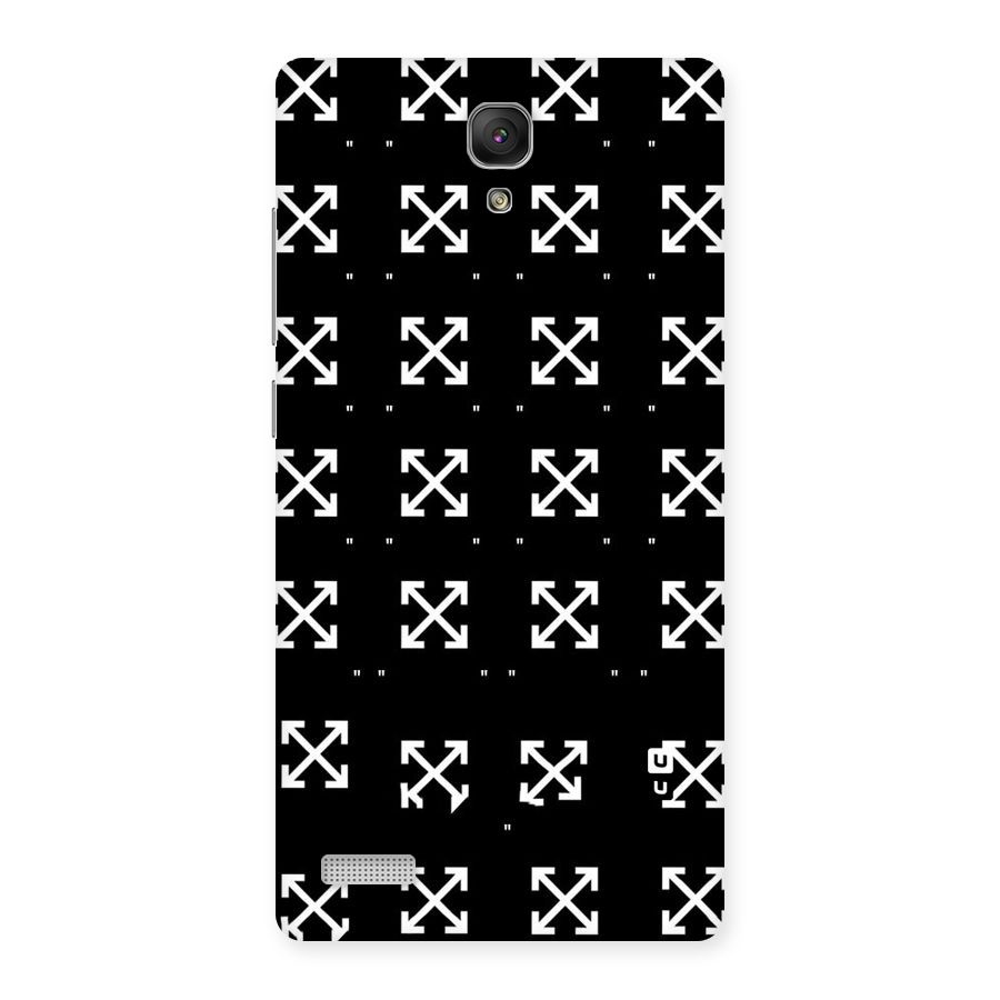 Cross Arrow Black Back Case for Redmi Note Prime