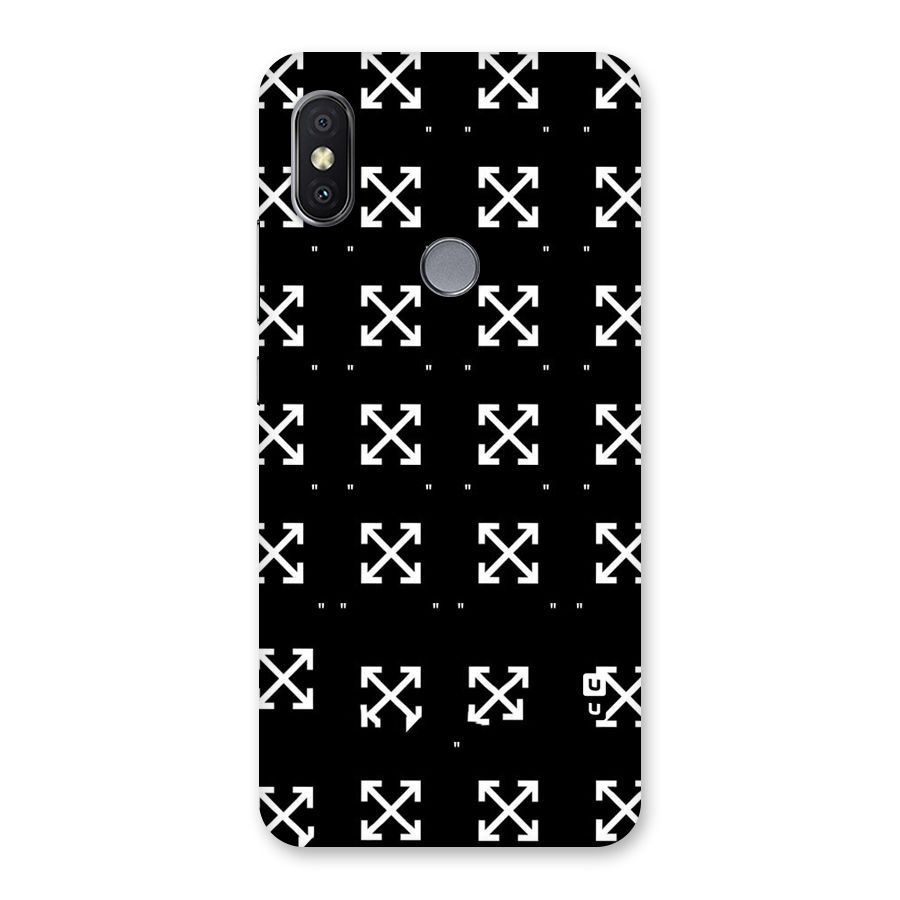 Cross Arrow Black Back Case for Redmi Y2