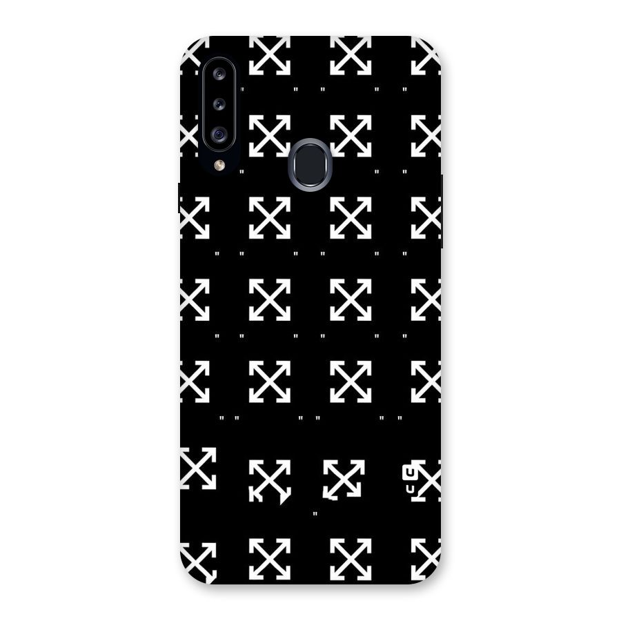 Cross Arrow Black Back Case for Samsung Galaxy A20s