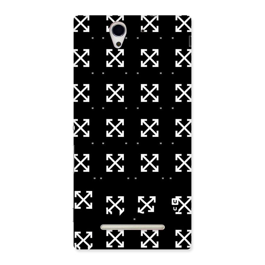 Cross Arrow Black Back Case for Sony Xperia C3