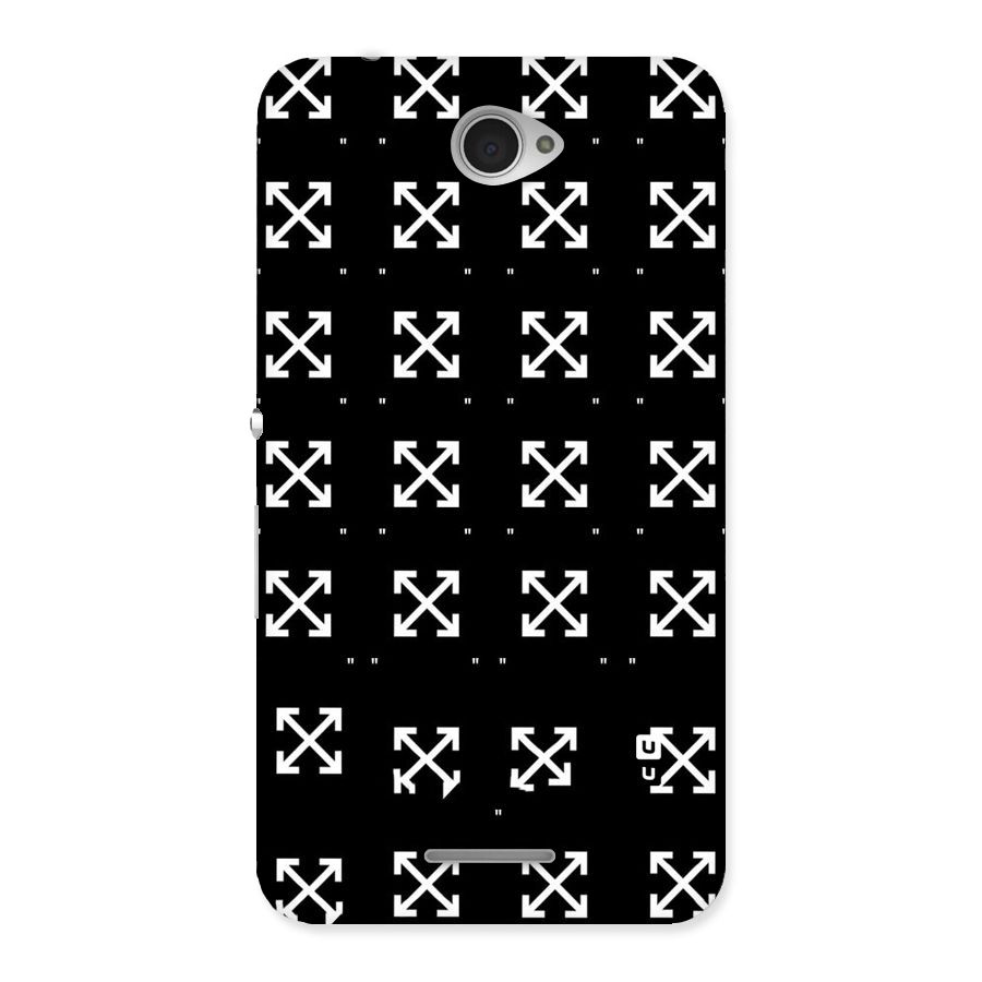 Cross Arrow Black Back Case for Sony Xperia E4