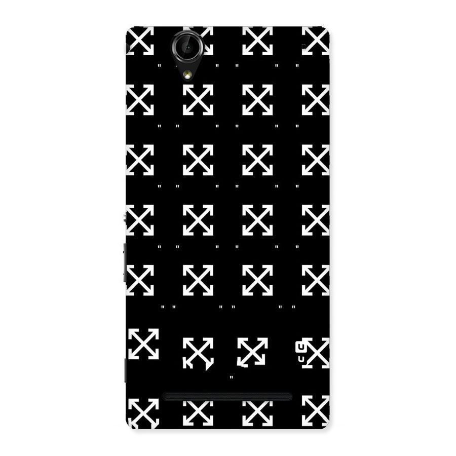 Cross Arrow Black Back Case for Sony Xperia T2