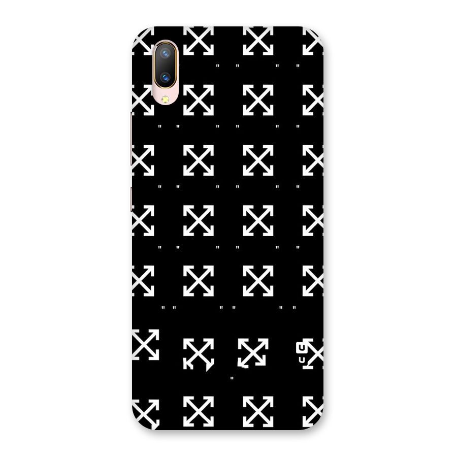 Cross Arrow Black Back Case for Vivo V11 Pro