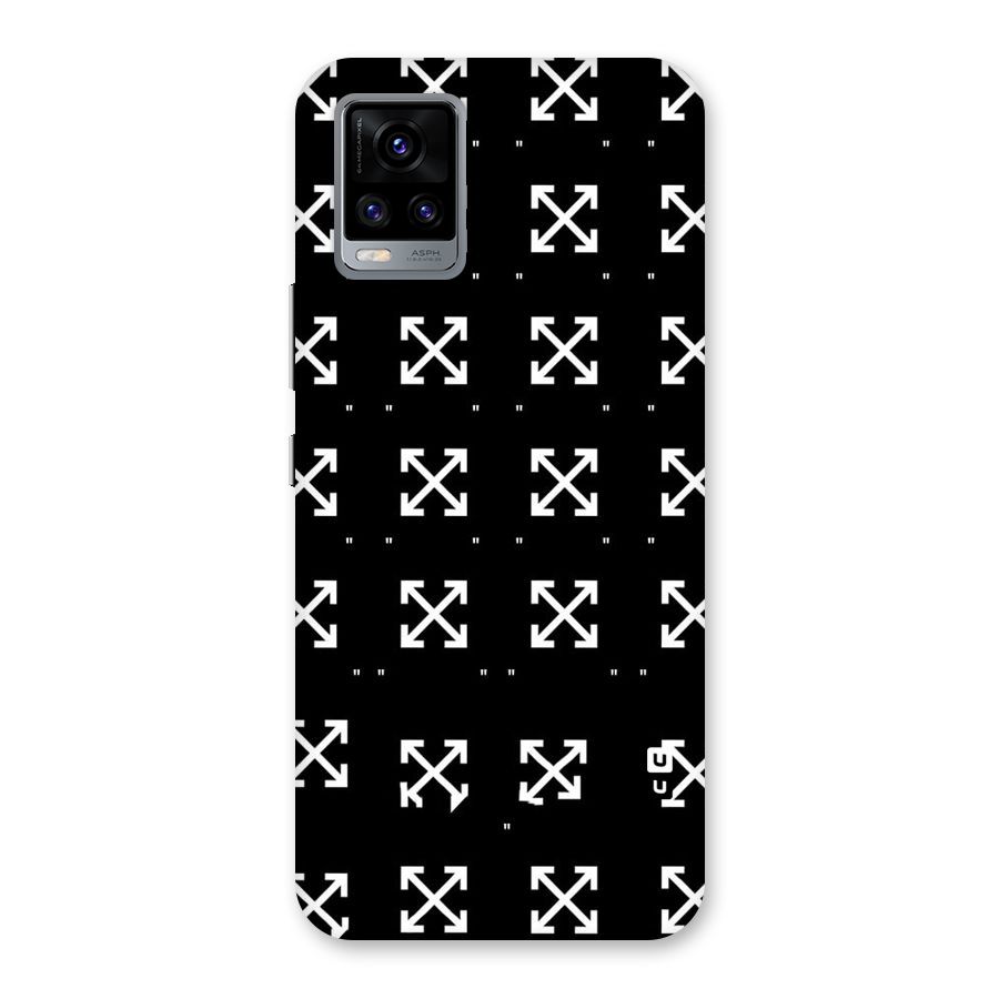Cross Arrow Black Back Case for Vivo V20