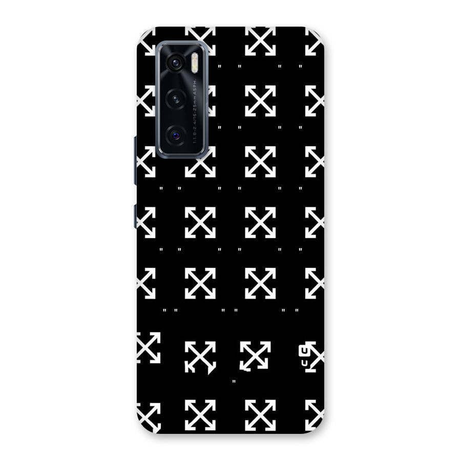Cross Arrow Black Back Case for Vivo V20 SE