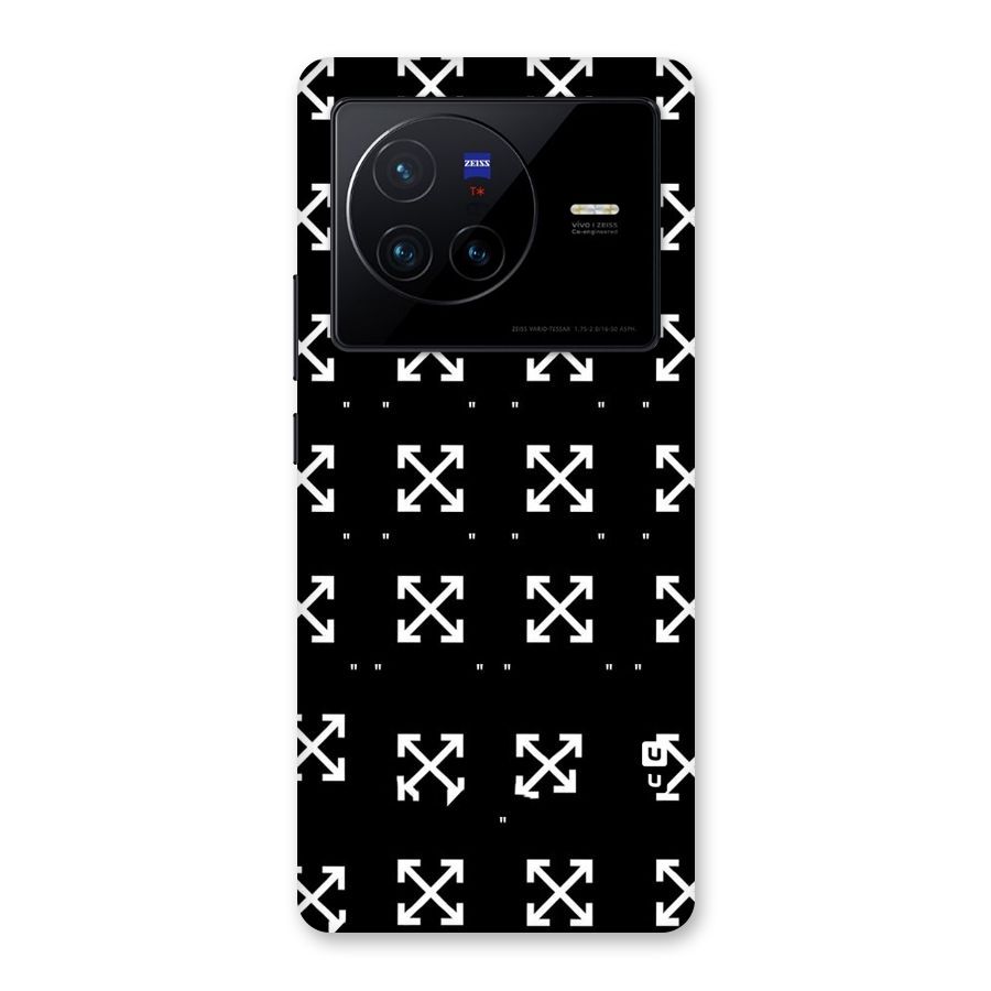 Cross Arrow Black Back Case for Vivo X80