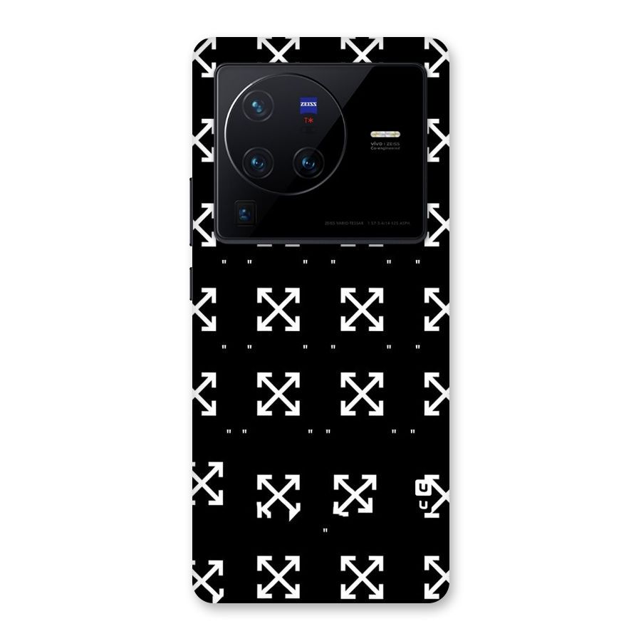 Cross Arrow Black Back Case for Vivo X80 Pro