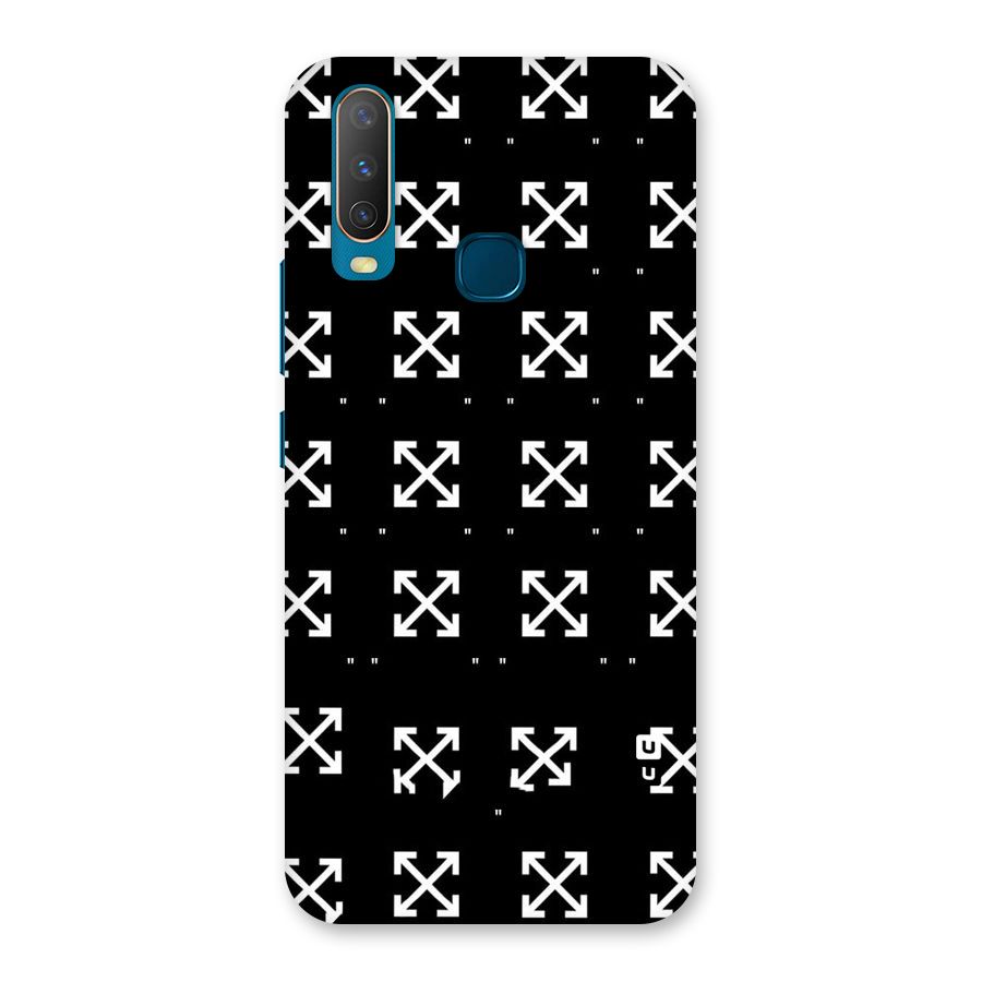 Cross Arrow Black Back Case for Vivo Y17