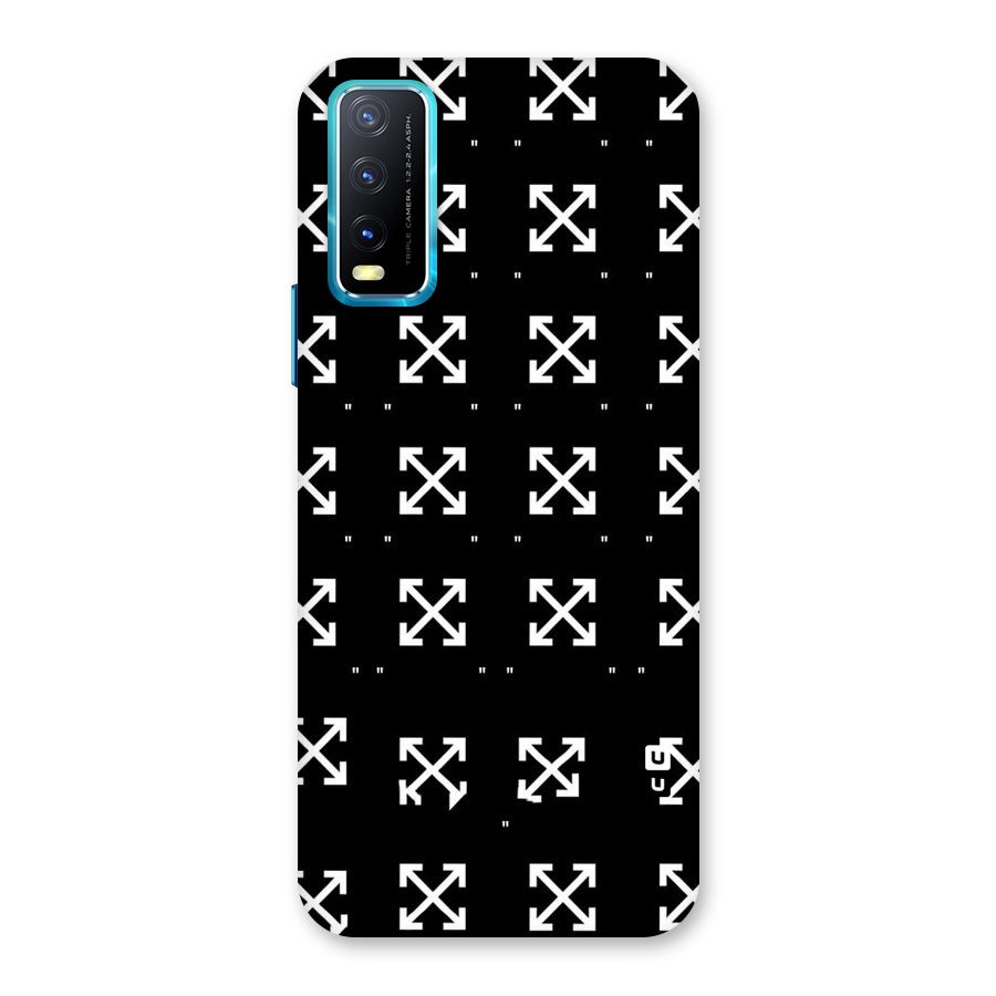 Cross Arrow Black Back Case for Vivo Y20