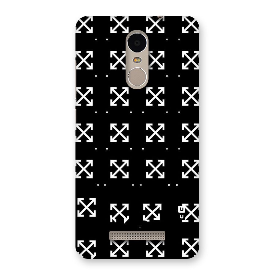 Cross Arrow Black Back Case for Xiaomi Redmi Note 3