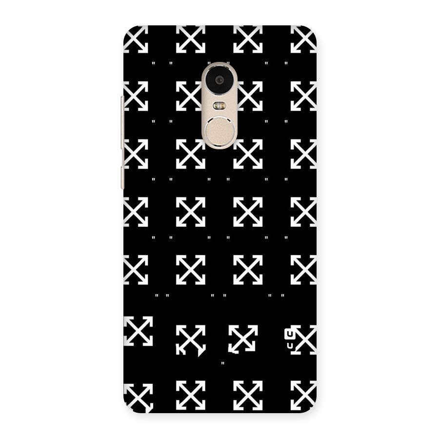 Cross Arrow Black Back Case for Xiaomi Redmi Note 4