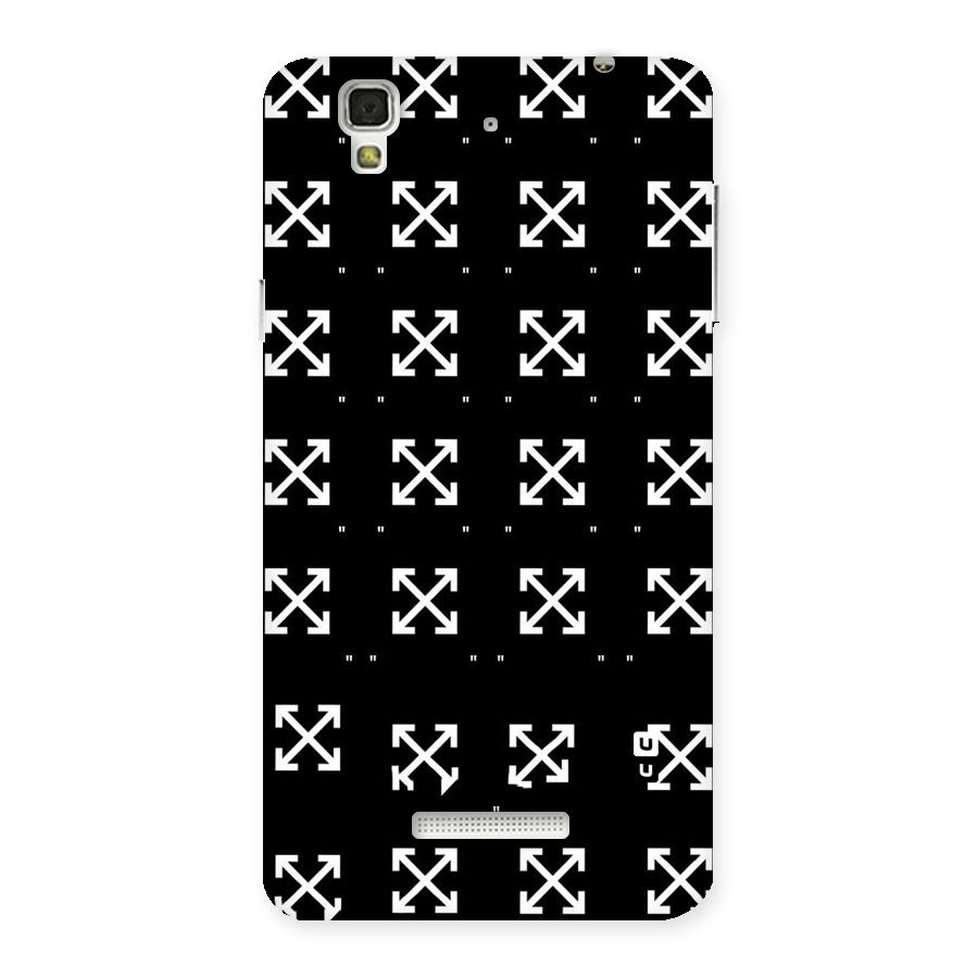 Cross Arrow Black Back Case for Yu Yureka