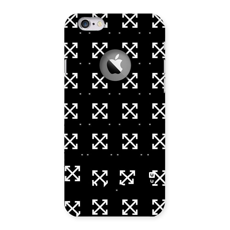 Cross Arrow Black Back Case for iPhone 6 Logo Cut
