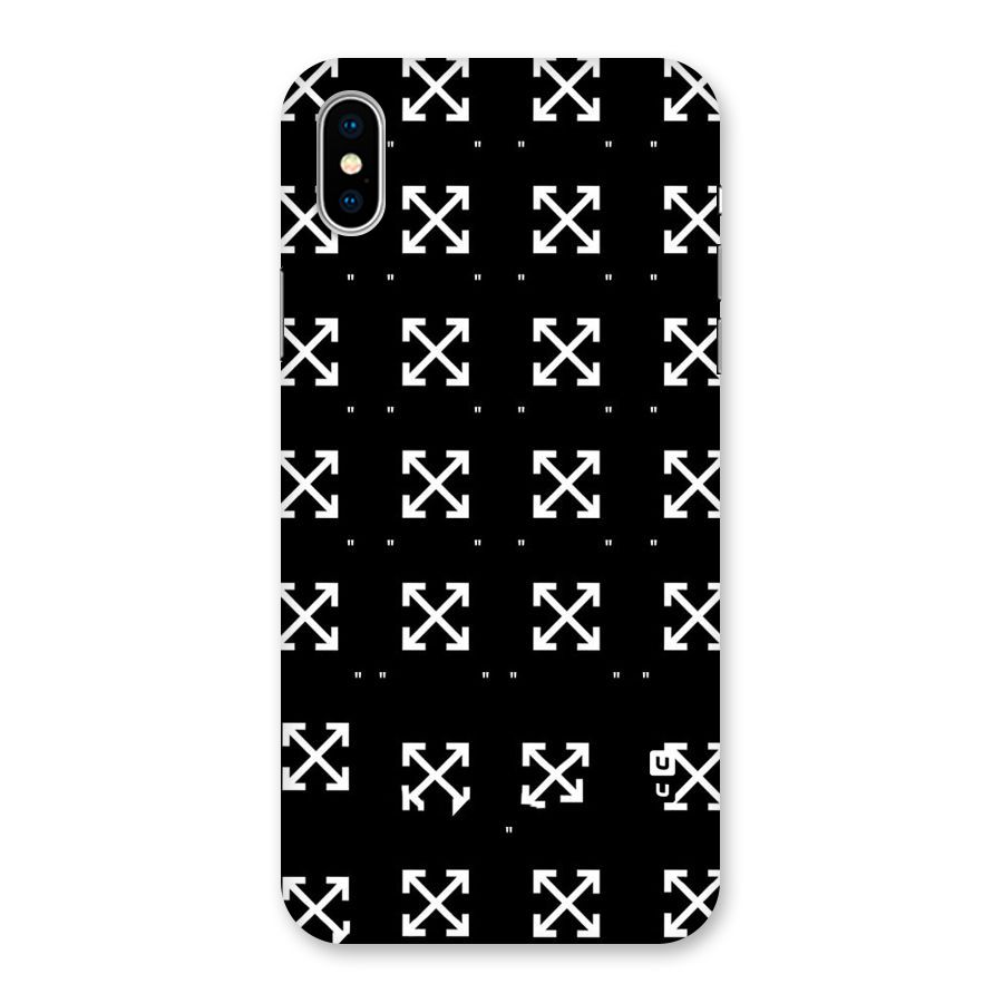 Cross Arrow Black Back Case for iPhone XS