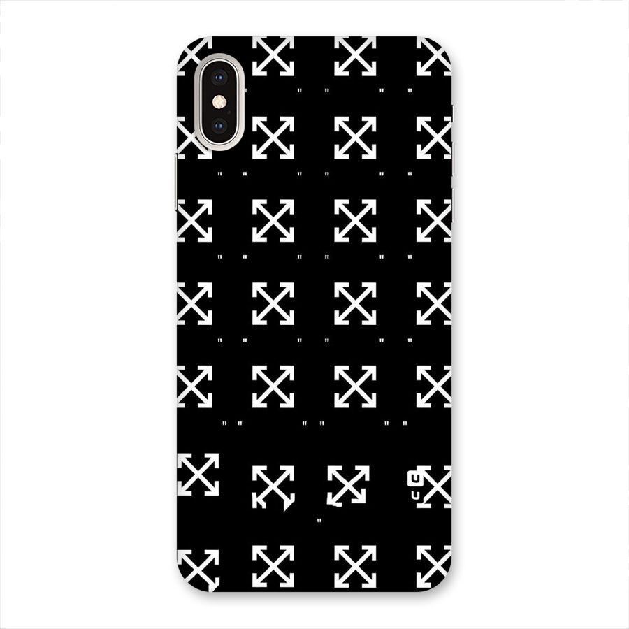 Cross Arrow Black Back Case for iPhone XS Max