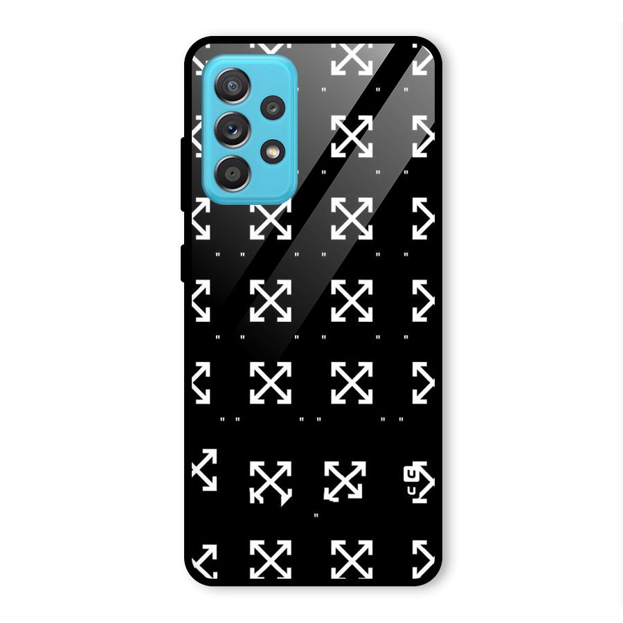 Cross Arrow Black Glass Back Case for Galaxy A52