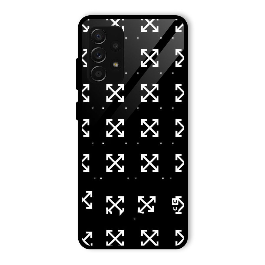 Cross Arrow Black Glass Back Case for Galaxy A53 5G