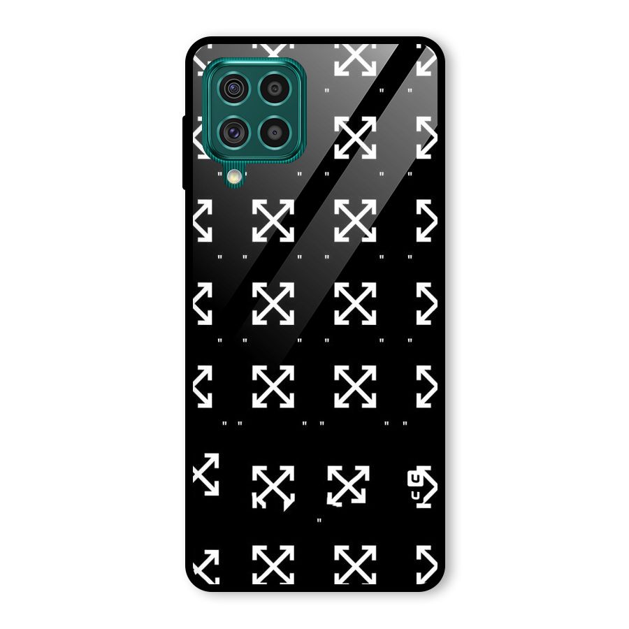 Cross Arrow Black Glass Back Case for Galaxy F62
