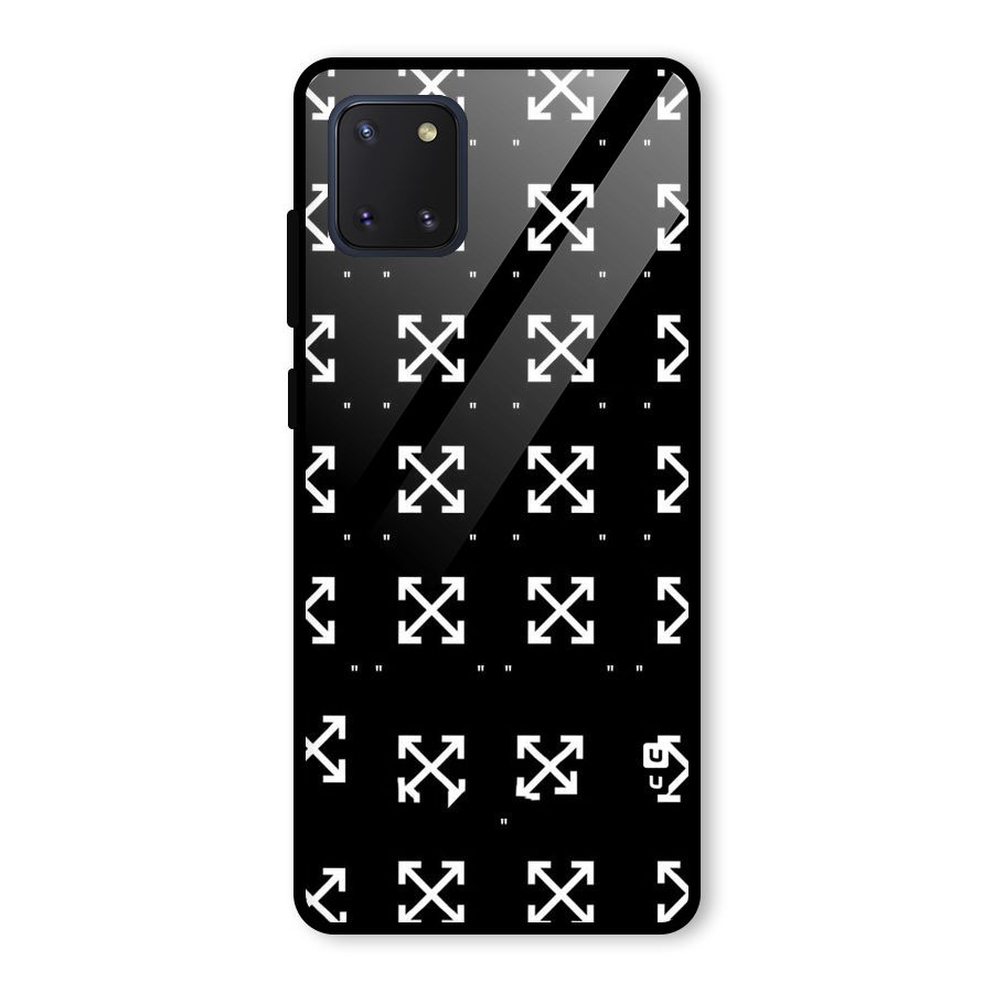 Cross Arrow Black Glass Back Case for Galaxy Note 10 Lite
