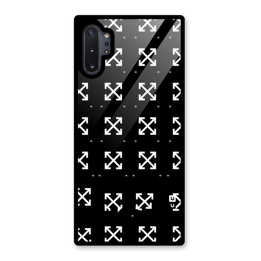 Cross Arrow Black Glass Back Case for Galaxy Note 10 Plus