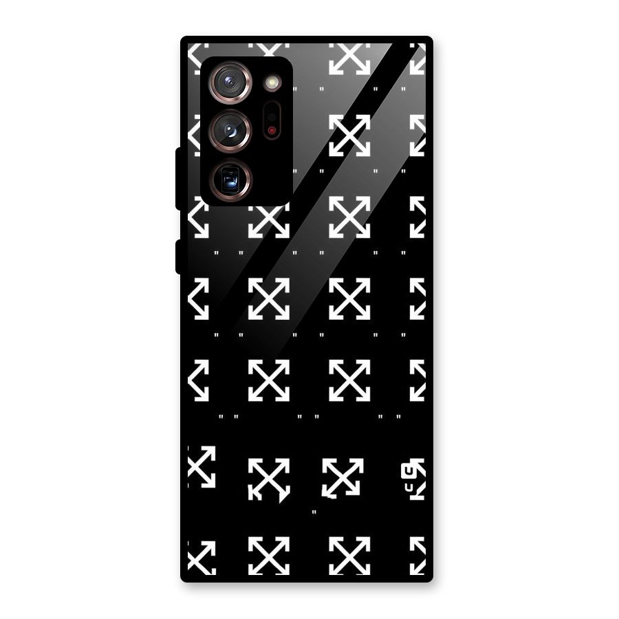 Cross Arrow Black Glass Back Case for Galaxy Note 20 Ultra