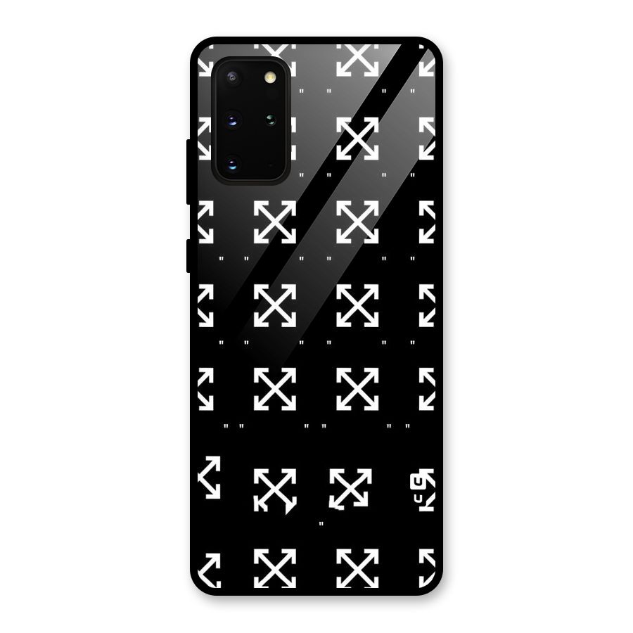 Cross Arrow Black Glass Back Case for Galaxy S20 Plus