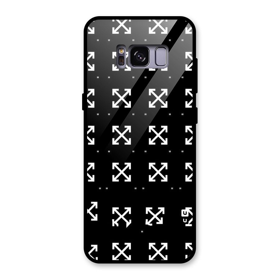 Cross Arrow Black Glass Back Case for Galaxy S8