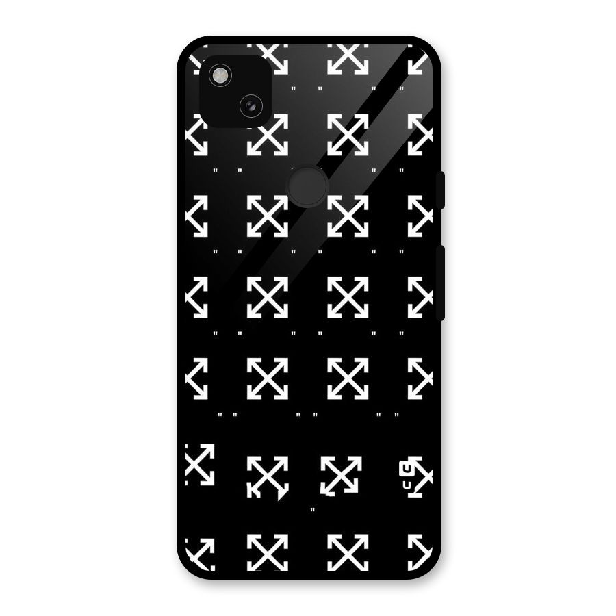 Cross Arrow Black Glass Back Case for Google Pixel 4a